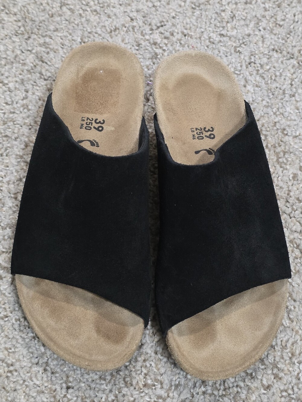 Papillio By Birkenstock Namico Black Suede Open-Toe Wedges Size 9.5US Casual